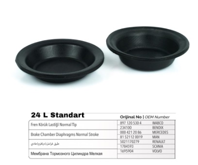 24 NO AIR BRAKE CHAMBER DIAPHRAGM